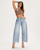 Calça Jeans Barrel Destroyed