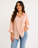 Camisa Feminina com Linho Manga Longa