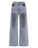Calça Jeans Wide Leg Vintage Camel