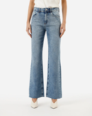 Calça Jeans Wide Leg Slim Com Brilho