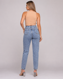 Calça Jeans Feminina Mom Cintura Alta