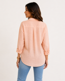 Camisa Feminina com Linho Manga Longa