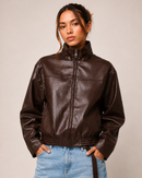 Jaqueta Bomber Couro
