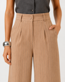 Calça Alfaiataria Pantalona Risca de Giz