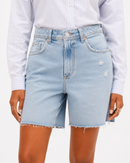 Short Jeans Mom Feminino | Fendas Laterais