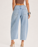 Calça Jeans Barrel Destroyed