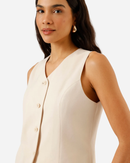 Colete de Alfaiataria Feminino Decote v