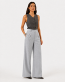 Calça Alfaiataria Pantalona Risca de Giz