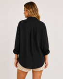 Camisa Feminina com Linho Manga Longa