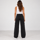 Calça Jeans Wide Leg  Marmorizada