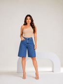 Bermuda Jeans Feminina Jort | Wide Leg