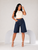 Bermuda Jeans Feminina Jort | Wide Leg